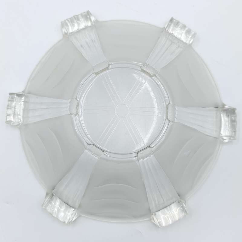 Vintage Art Deco frsted glass bowl - have some wear on footpieces