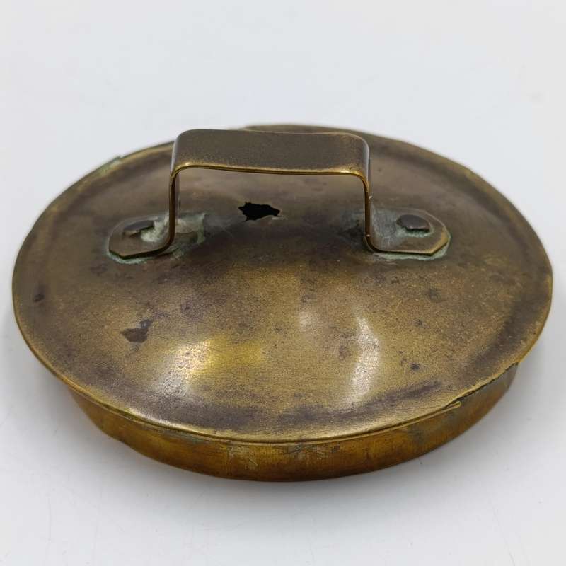 Antique brass Eastern kettle - circa 19th century - lid holed