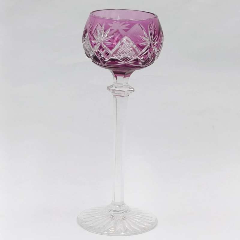 Vintage Val st Lambert crystal purple Liqueur glass