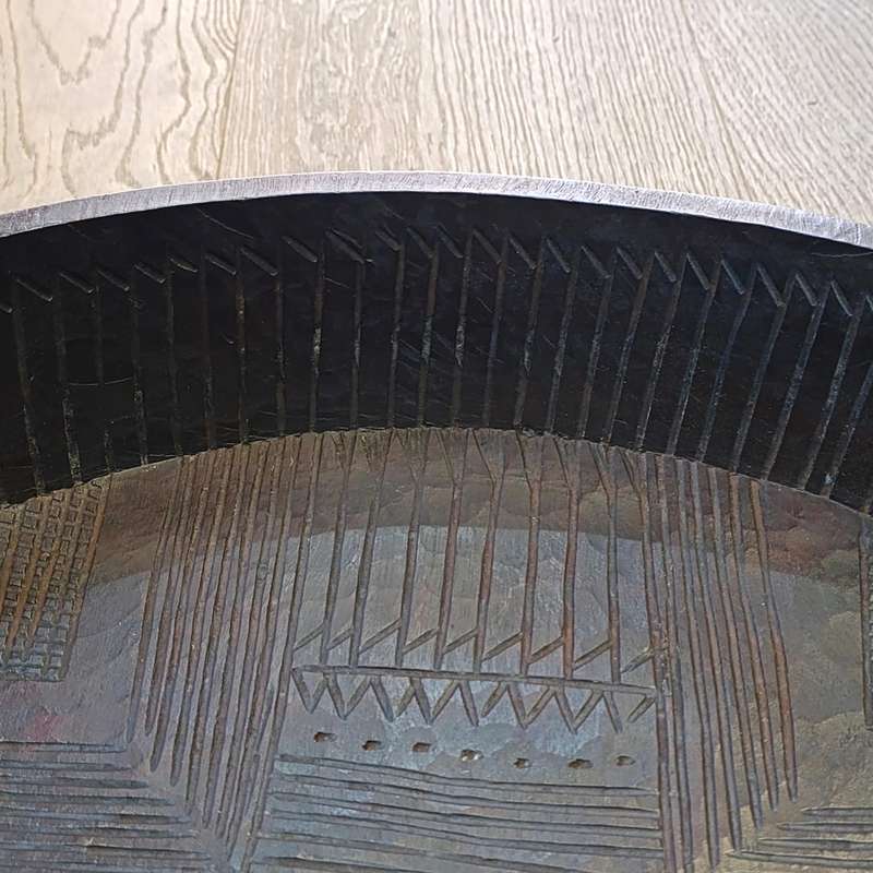 Antique gurage Tribe tree injera serving platter/bowl from Ethiopia