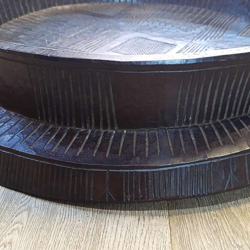 Antique gurage Tribe tree injera serving platter/bowl from Ethiopia