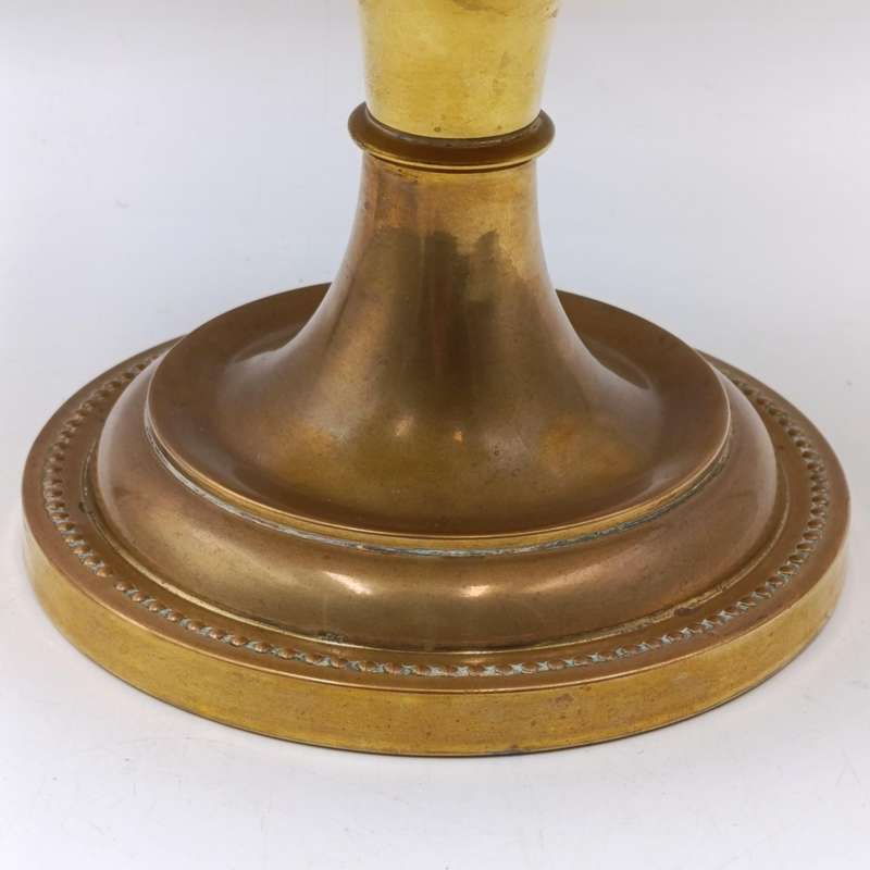 Vintage brass fruit bowl with brass lion head handles