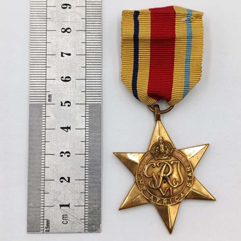 WW2 The Africa Star medal issued to 77267 M.A Coetzee