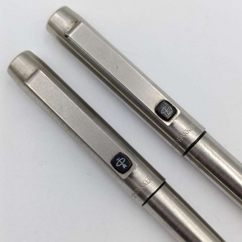 Vintage Parker pen and pencil set - engraved Leerlingraad '91