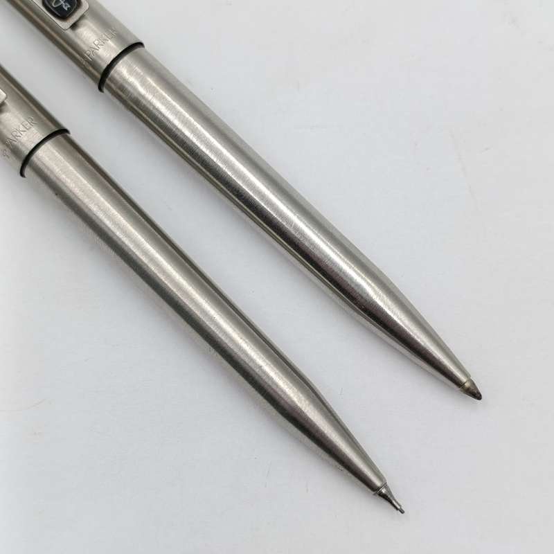 Vintage Parker pen and pencil set - engraved Leerlingraad '91