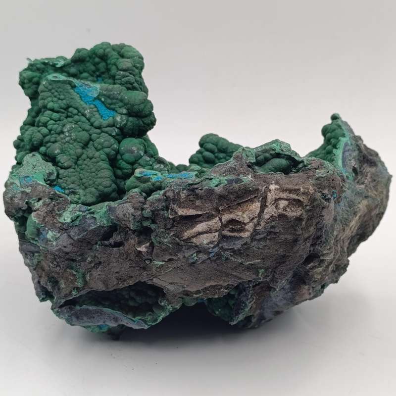 Large piece of Malachite and Azurite mineral specimen of 1,4 kg