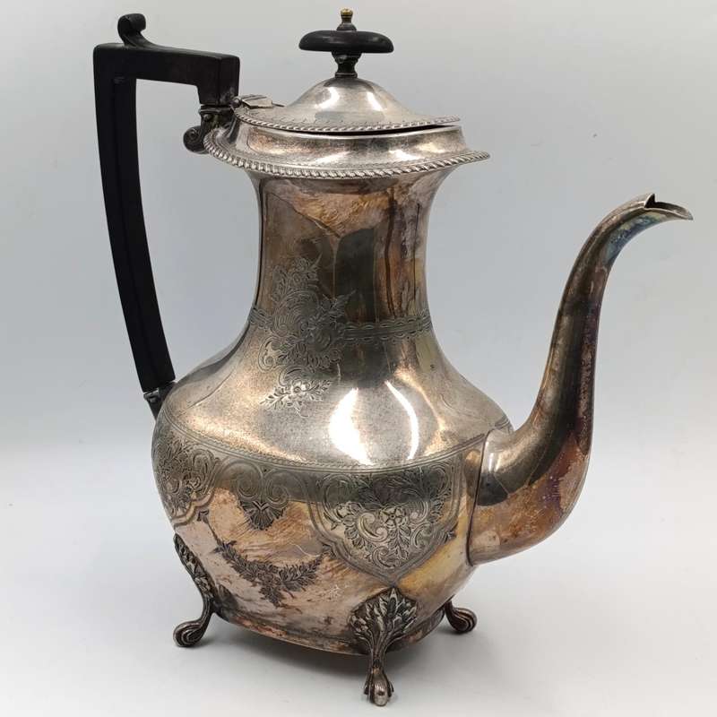 Antique silverplated coffee pot