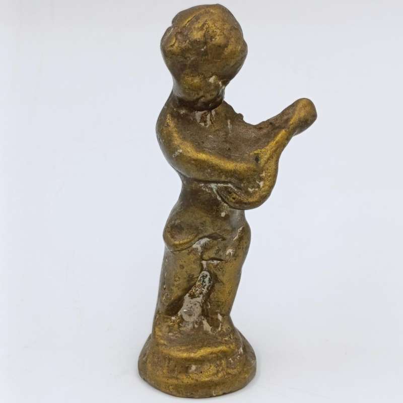 Set of 3 brass Musical Cherub figurines
