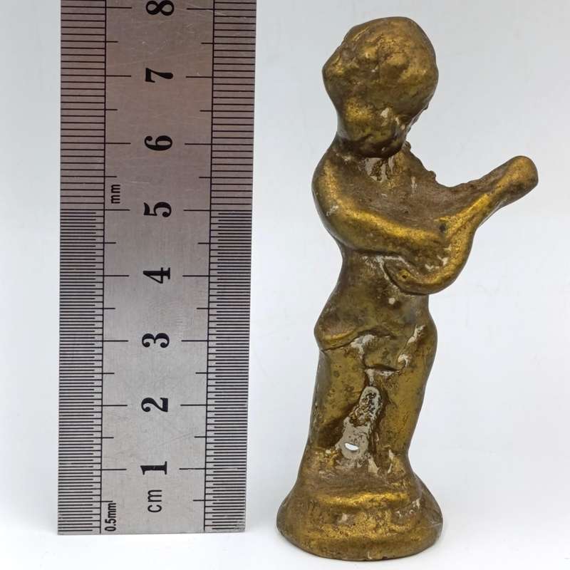 Set of 3 brass Musical Cherub figurines