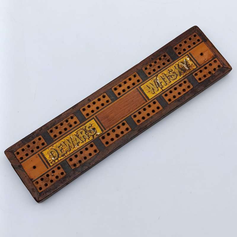Vintage Dewar's Whiskey cribbage board game