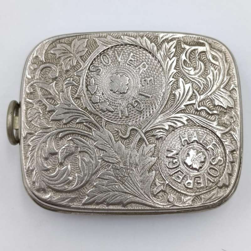 Antique / Vintage coin holder with place for 3d 6d 1 Shilling half Sovereign full Sovereign