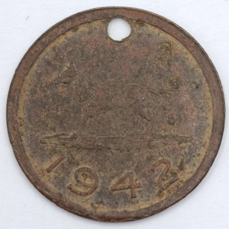 1942 Wartime Durbanville Dog license No.28 - rare
