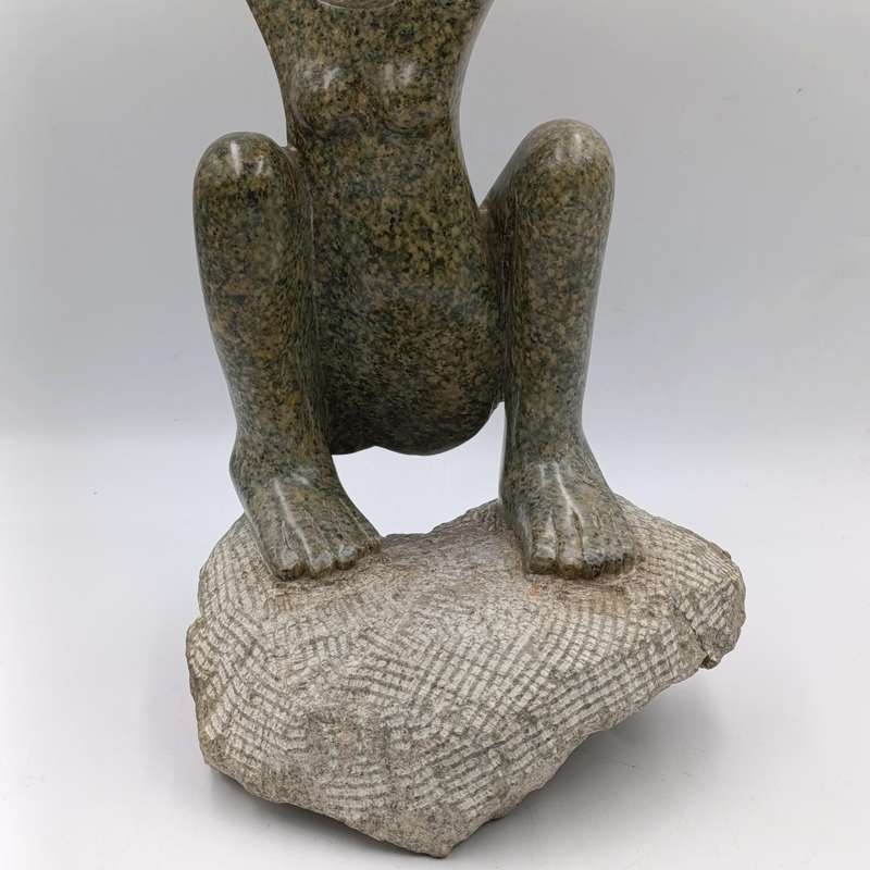 African Serpentine sculpture by Fabo Dete - Height 36cm
