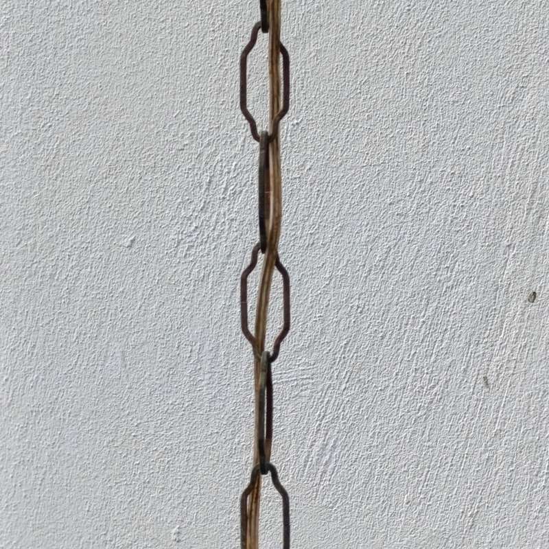 Vintage brass 3-arm crystal chandelier - Collection only
