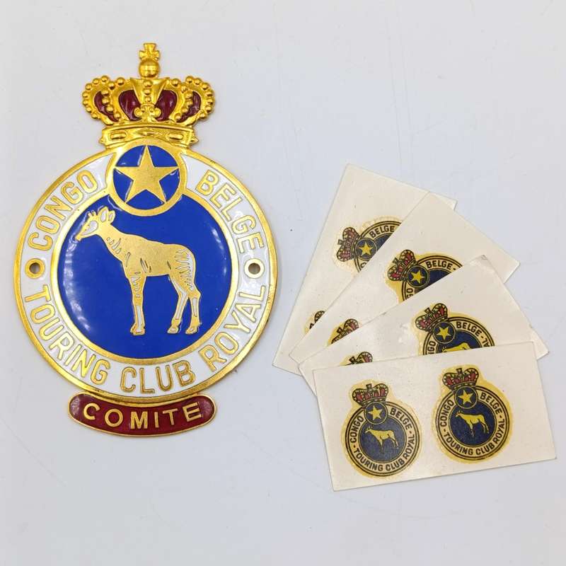 Belgium Congo Royal Touring club car badge with some window decals