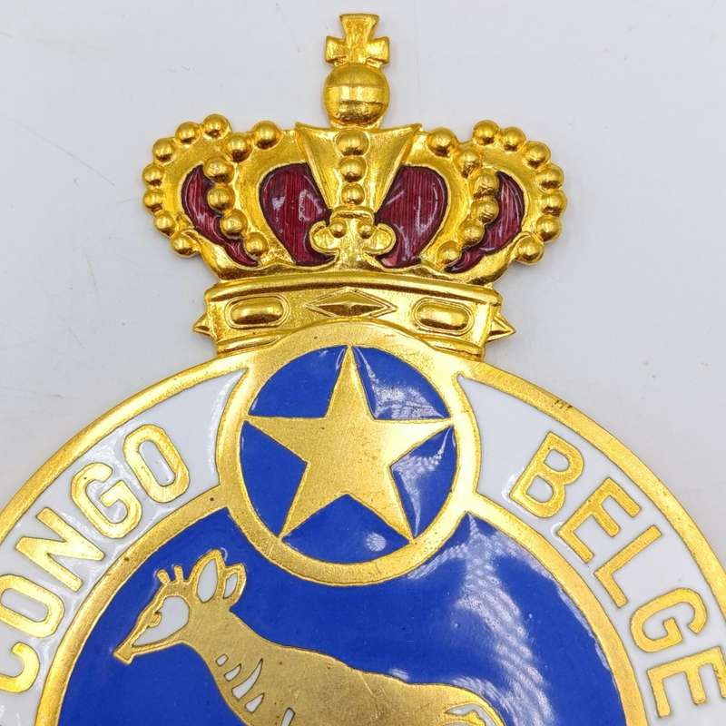 Belgium Congo Royal Touring club car badge with some window decals