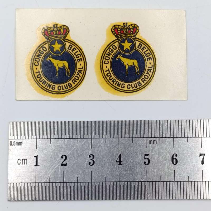Belgium Congo Royal Touring club car badge with some window decals