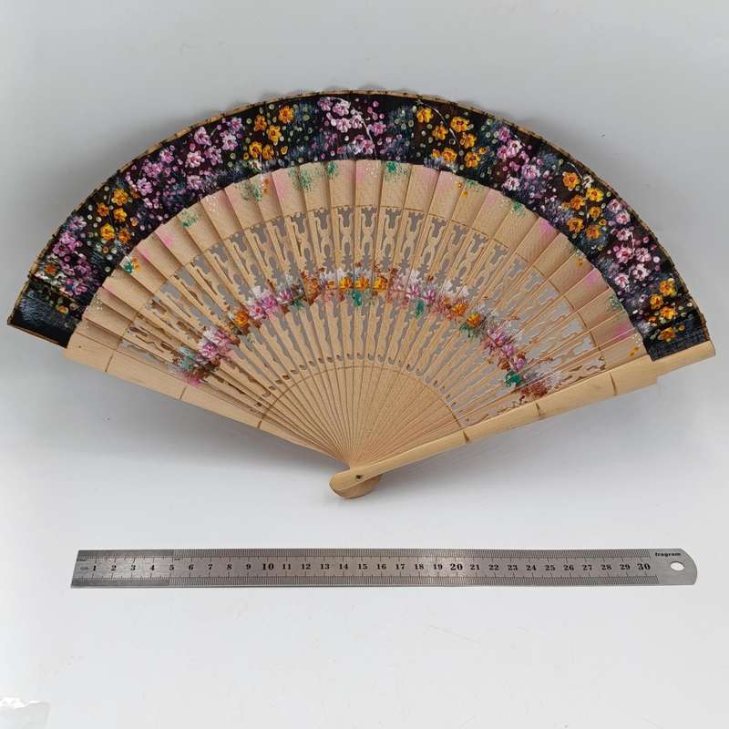 Vintage wooden Chinese hand fan