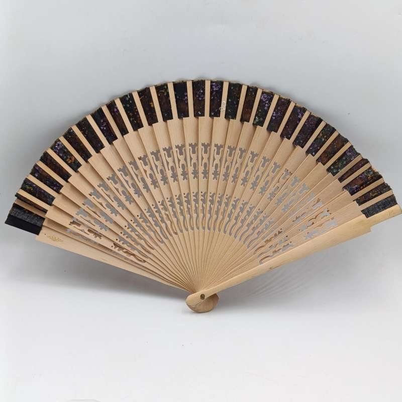 Vintage wooden Chinese hand fan