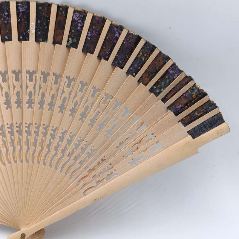 Vintage wooden Chinese hand fan