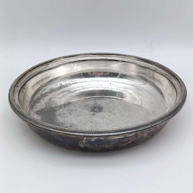 Antique Walker and Hall silverplated Britannica Metal serving dish with lid