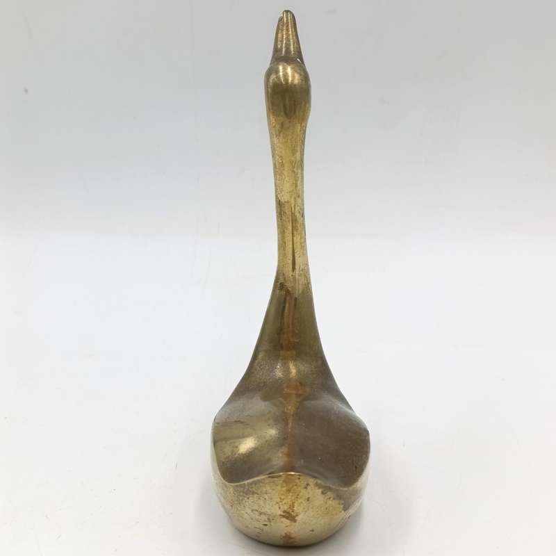 Vintage brass swan figurine - 14,5cm high