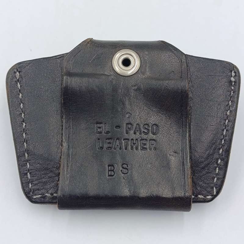Vintage El-Paso leather double load ammo pouch - marked BS