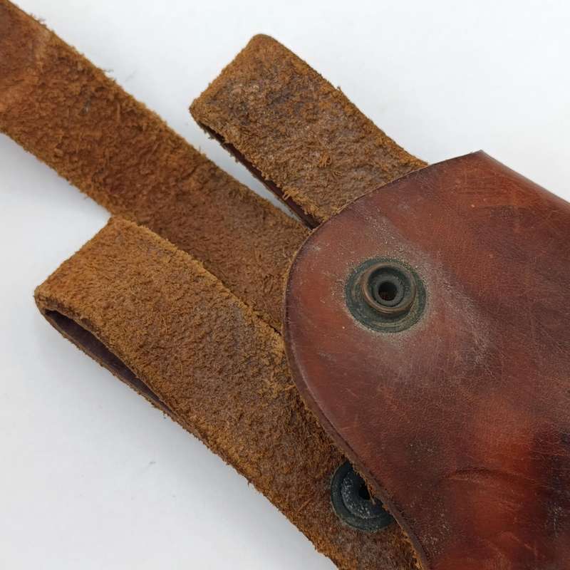 Vintage Police leather gun holster - for pistol
