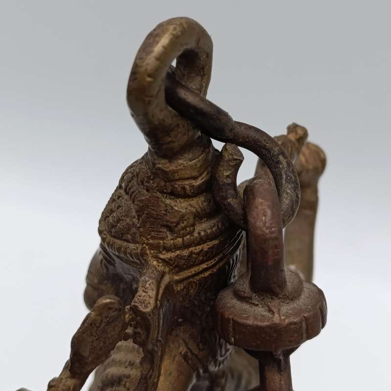 Vintage brass Tibetan Buddhist temple bell