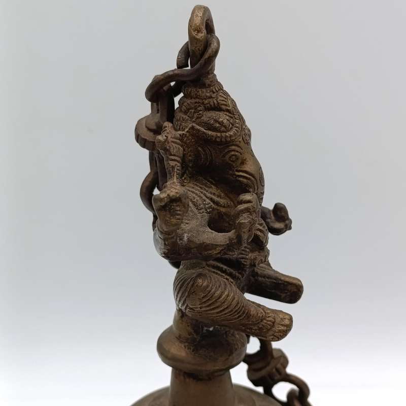 Vintage brass Tibetan Buddhist temple bell