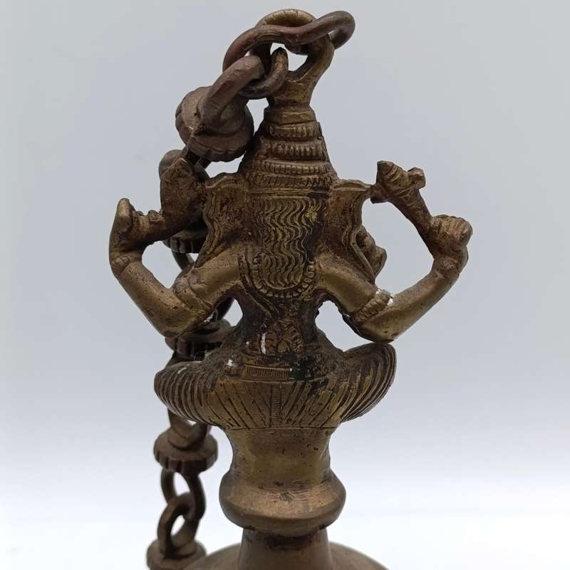 Vintage brass Tibetan Buddhist temple bell