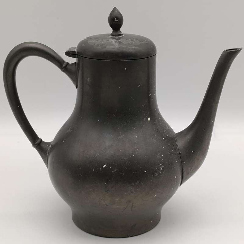 Vintage Metawa Holland Dutch pewter coffee set - Coffee pot, milk jug and sugar bowl