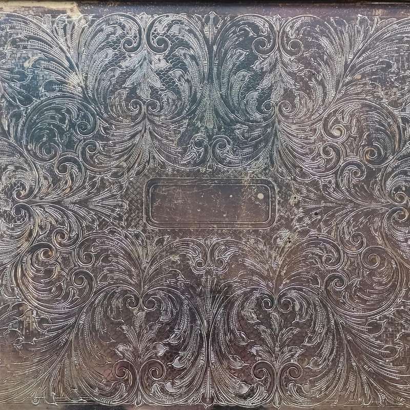 Vintage Silverplated serving tray with handles