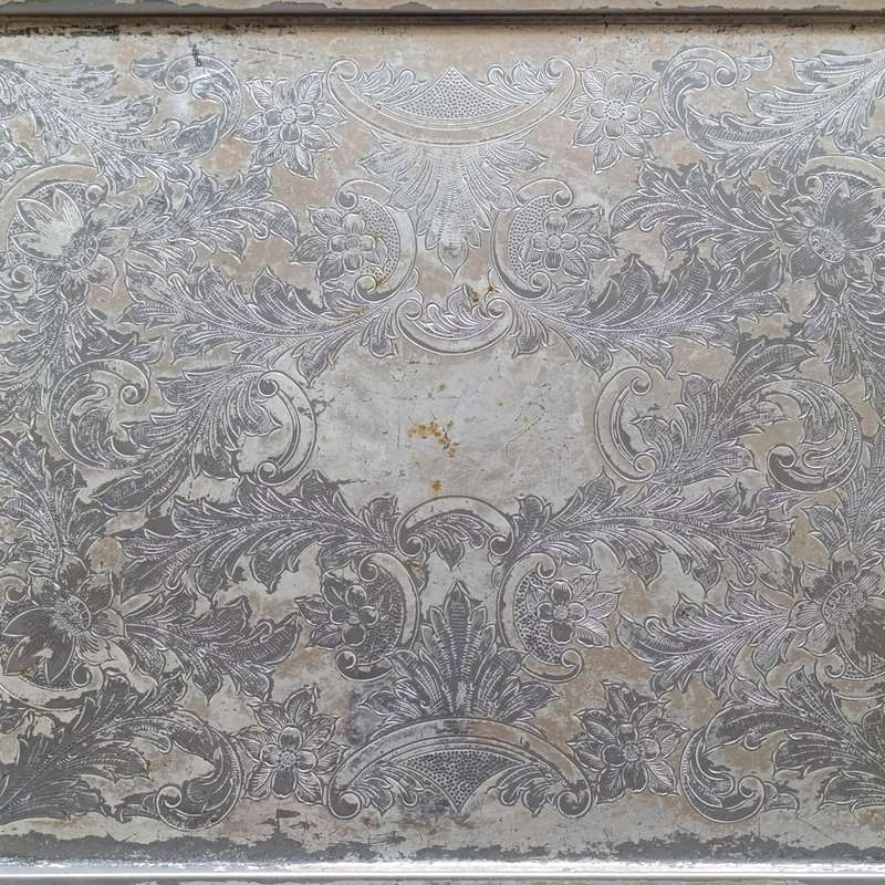 Vintage Silverplated serving tray with handles