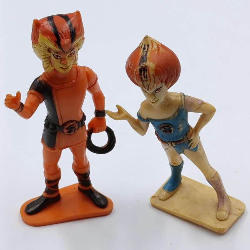 Vintage Thundercats Wilykat and Wilykit figurines