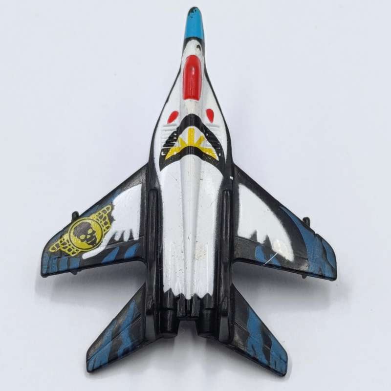 Set of 3 vintage Matchbox Ring Raiders skull squadron jet planes - 2 ring sticks missing
