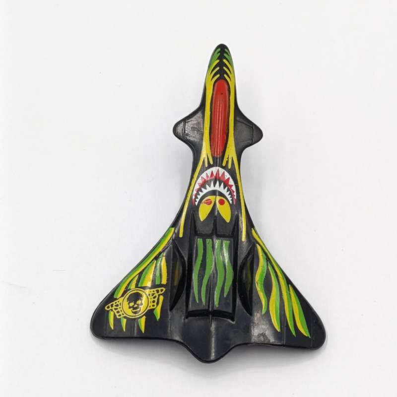 Set of 3 vintage Matchbox Ring Raiders skull squadron jet planes - 2 ring sticks missing