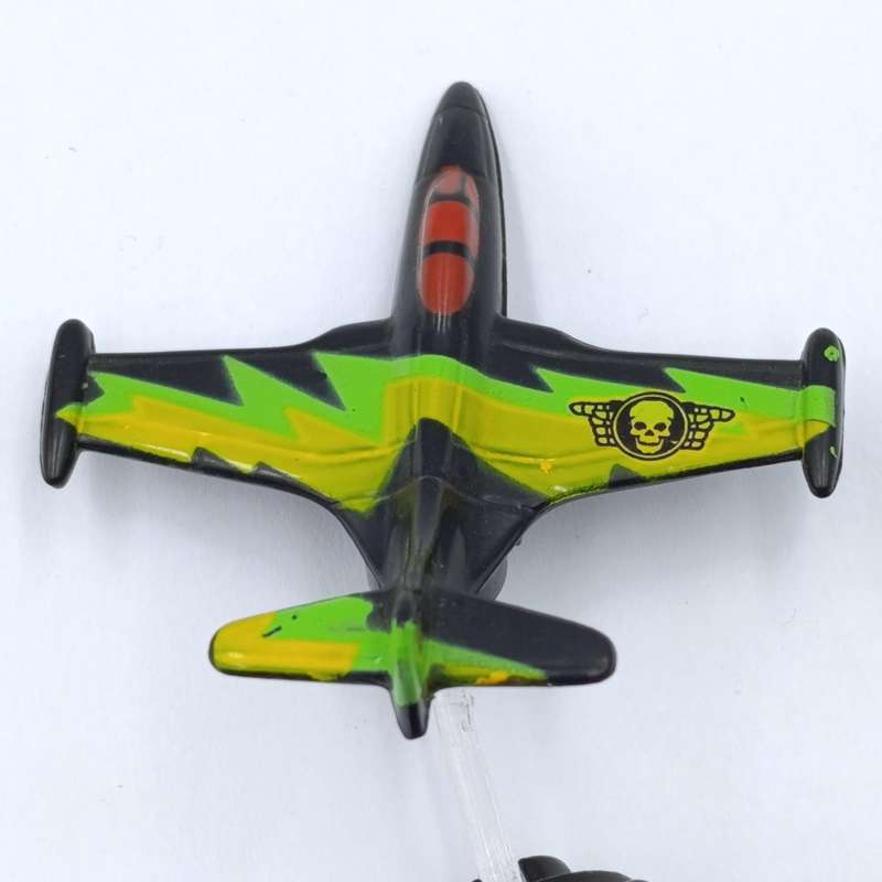Set of 3 vintage Matchbox Ring Raiders skull squadron jet planes - 2 ring sticks missing