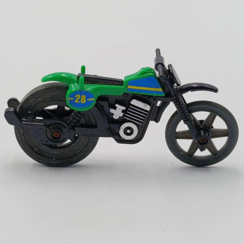 Vintage Tomy Pop Cycle motorcycle with original ripcord