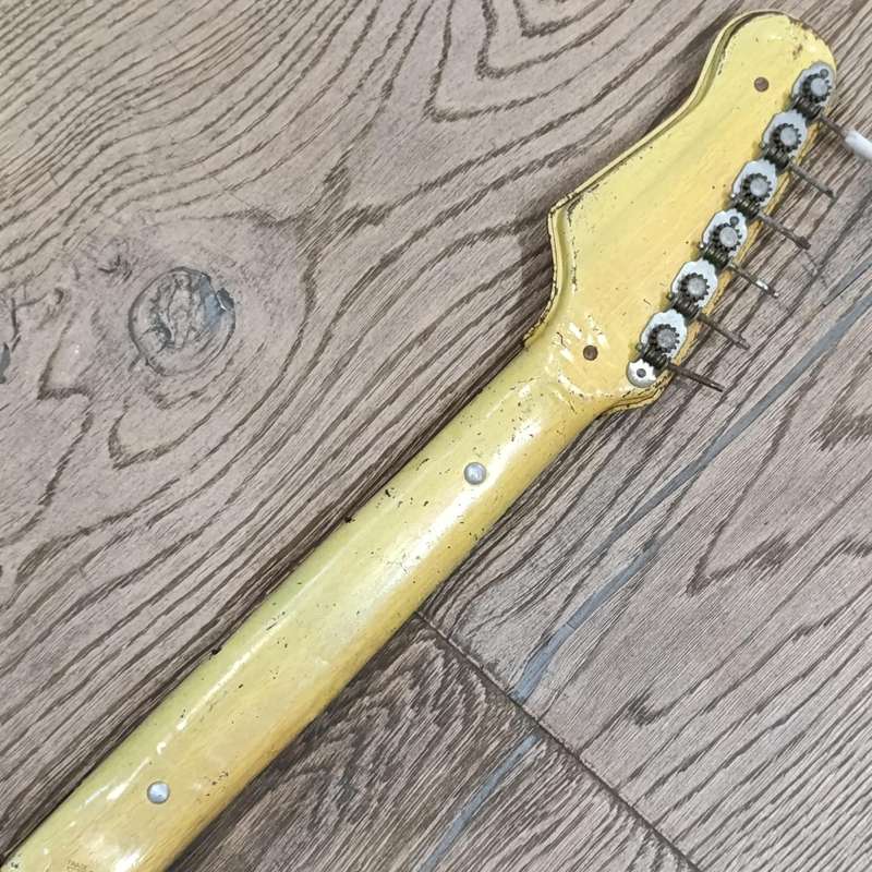 Vintage Japanese tin plate toy guitar - need some TLC