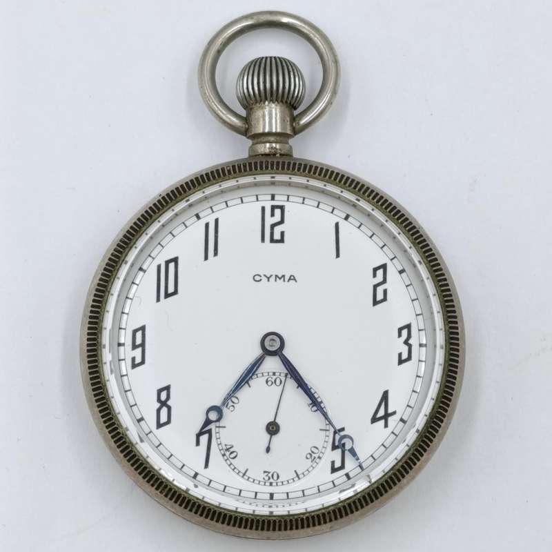 Beautiful Vintage CYMA manual wind pocketwatch - working
