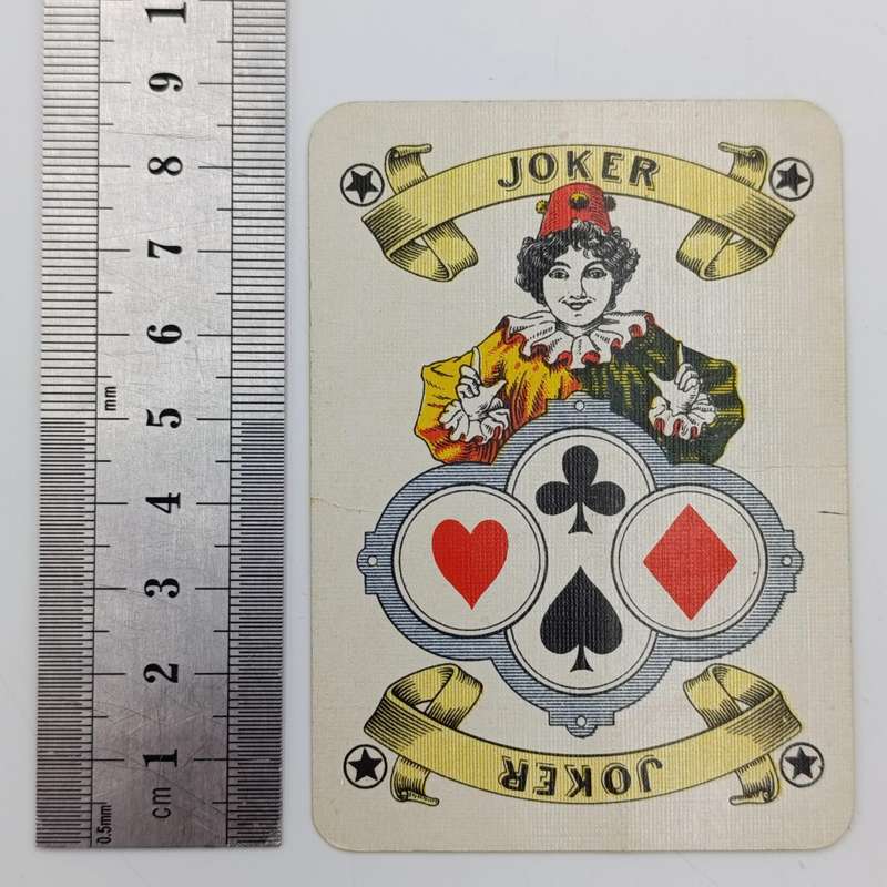Pack of Deutsche Afrika-Linien playing cards plus two smaller deck of cards in wooden box