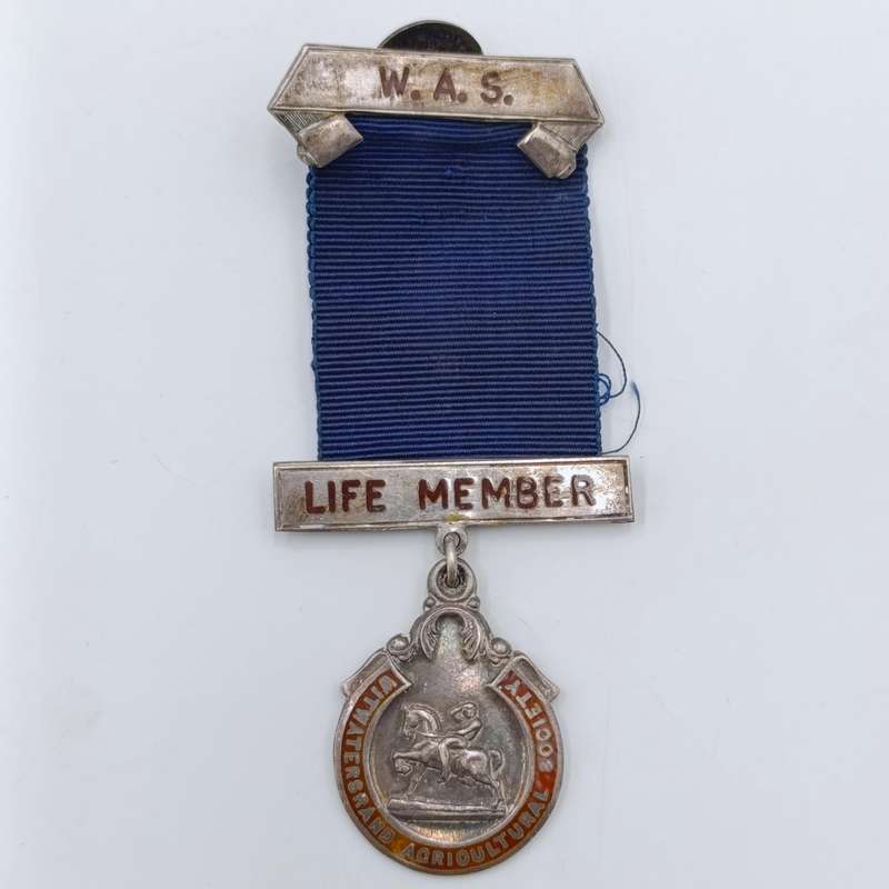 Witwatersrand Agricultural Society Life Member sterling silver medal