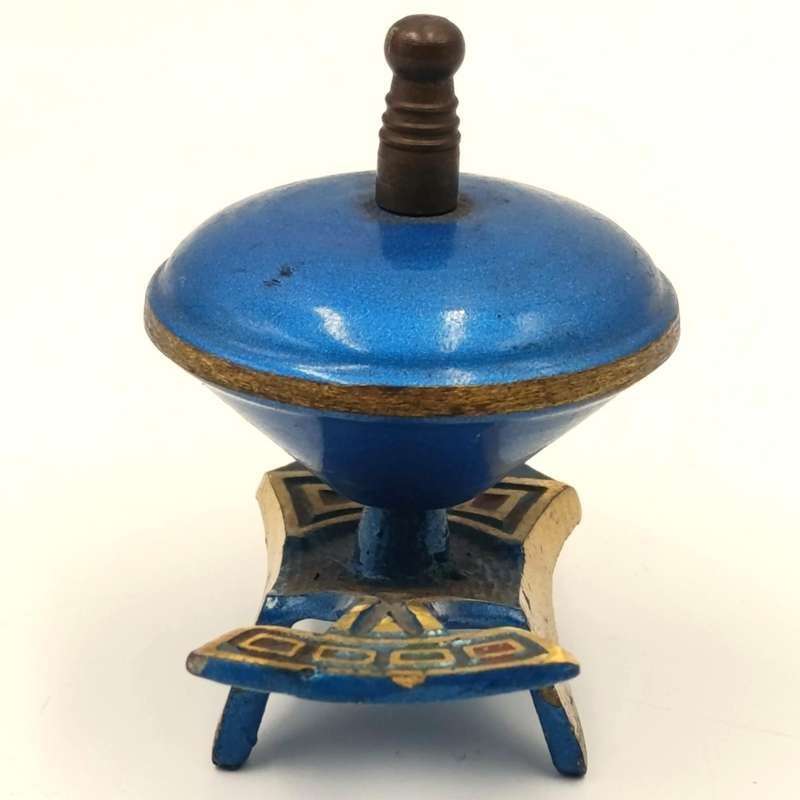 Vintage miniature Israeli metal and brass wheelbarrow ornament