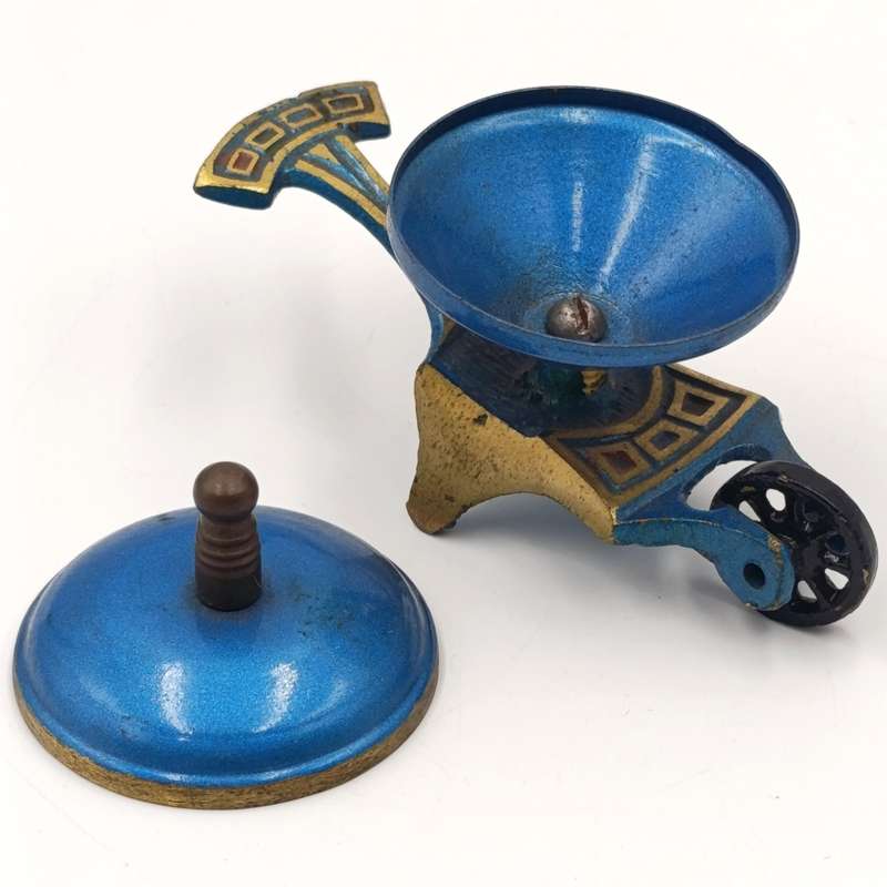 Vintage miniature Israeli metal and brass wheelbarrow ornament