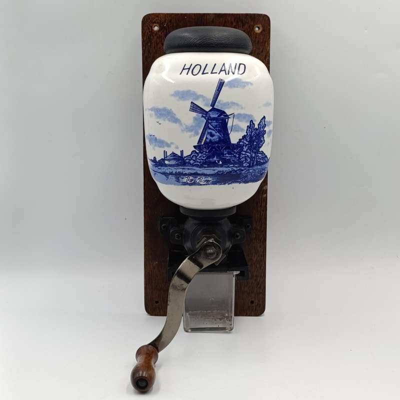 Vintage Holland porcelain coffee grinder