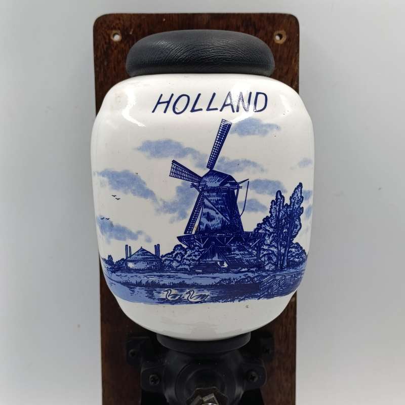 Vintage Holland porcelain coffee grinder