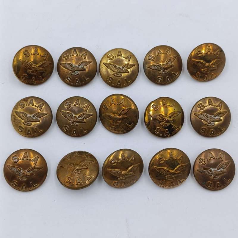 Lot of 15 Vintage SA Airways Uniform buttons