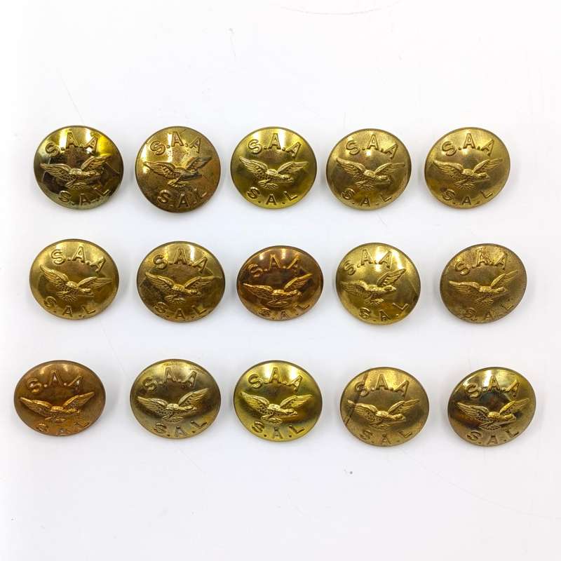 Lot of 15 Vintage SA Airways uniform buttons