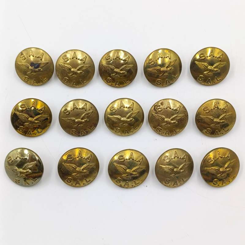 Lot of 15 SA Airways uniform buttons